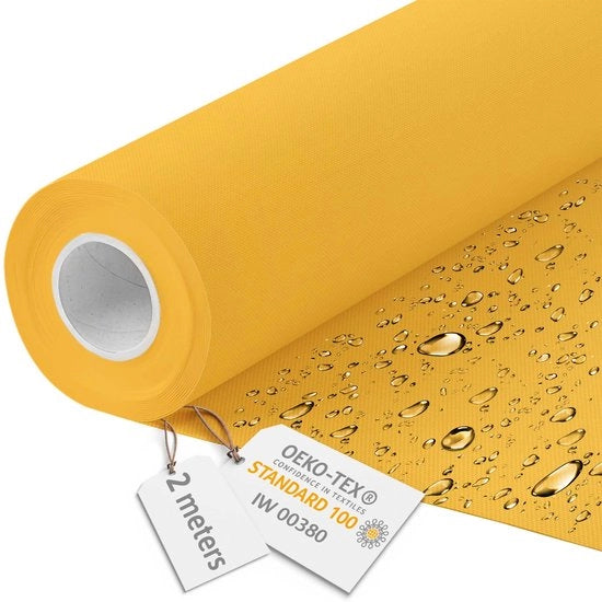 Tela Canvas Acqua-Resistente - Tessuto per Mobili a metro 160 cm largo - Tessuto Acqua-Resistente 220 g/m2 600D - Tessuto in PVC Acqua-Resistente per metro Mango 2M
