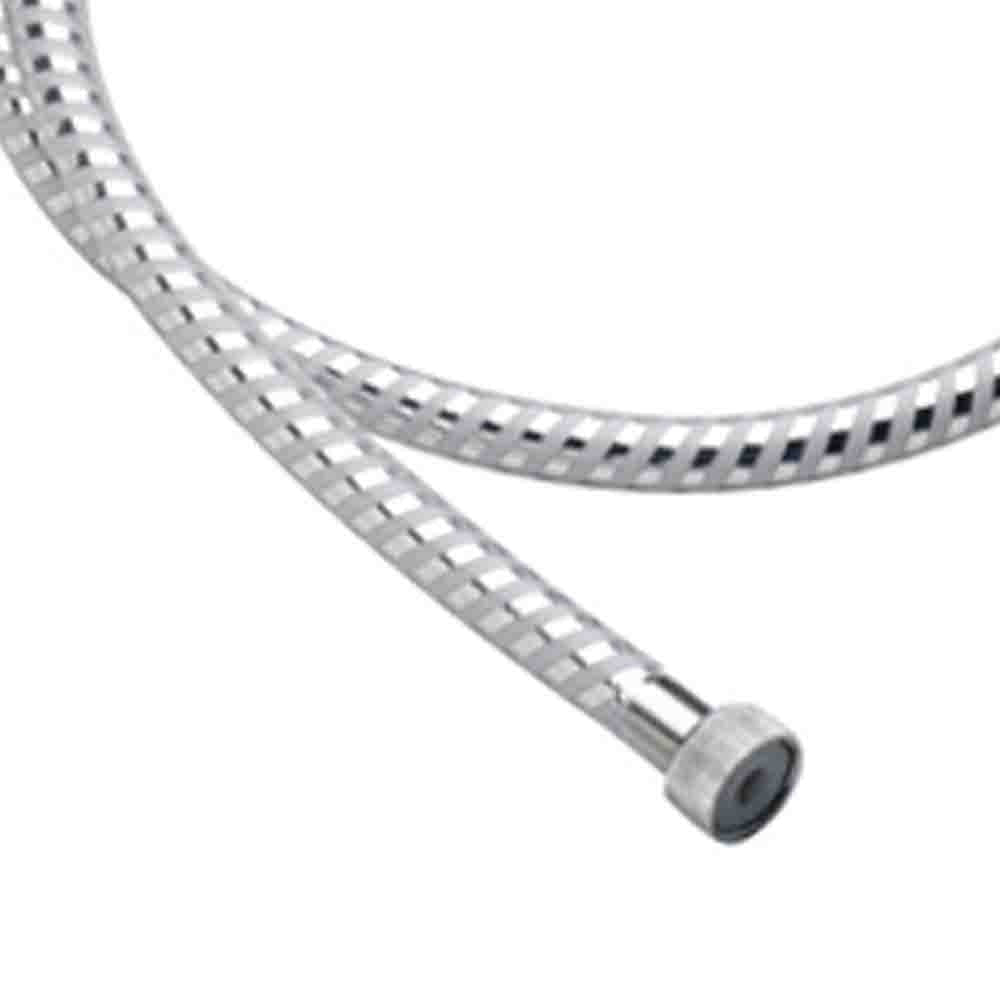 Flessibile ''biflex'' per doccia in pvc doppia ghiera cromo-bianco 200 cm