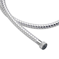 Flessibile ''biflex'' per doccia in pvc doppia ghiera cromo-bianco 200 cm