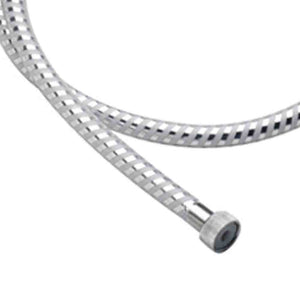 Flessibile ''biflex'' per doccia in pvc doppia ghiera cromo-bianco 200 cm