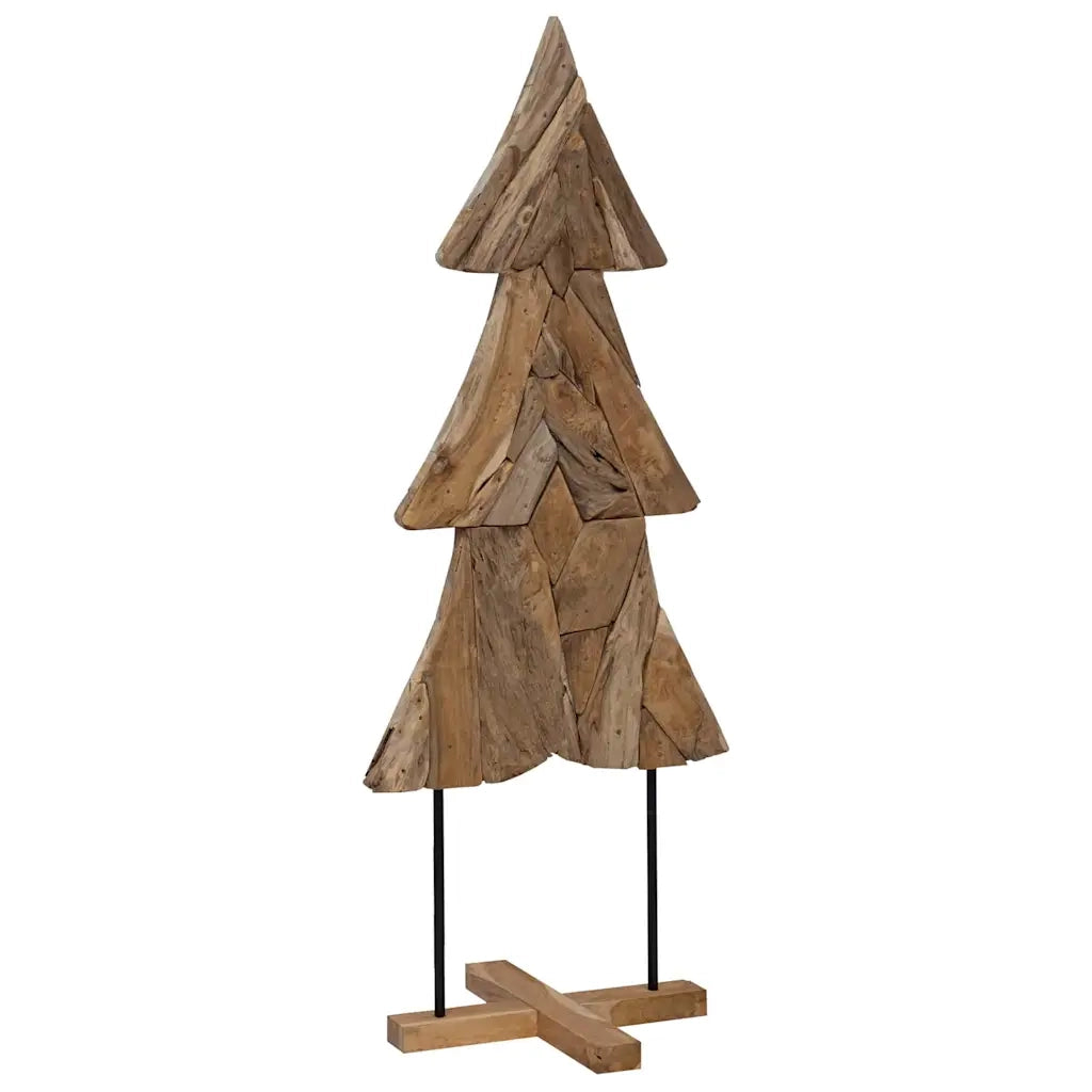 Albero di Natale Marrone 151 cm Legno massello di teak