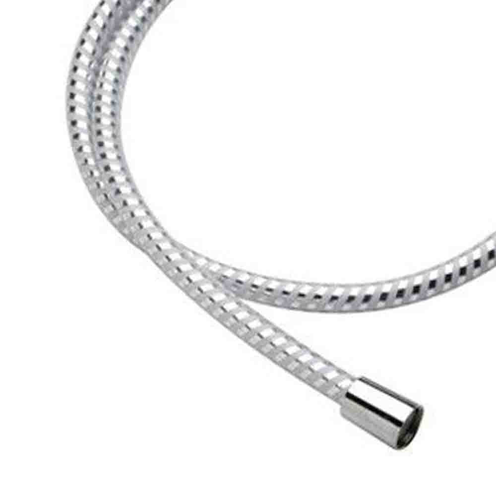 Flessibile biflex per doccia in pvc atossico, cromo-bianco 200 cm