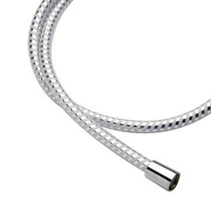 Flessibile biflex per doccia in pvc atossico, cromo-bianco 200 cm