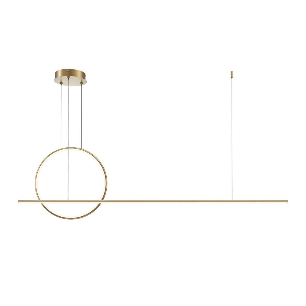 Maytoni Lampadario Sospensione Moderna Halo 2 luci LED integrato ottone alluminio