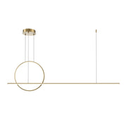 Maytoni Lampadario Sospensione Moderna Halo 2 luci LED integrato ottone alluminio