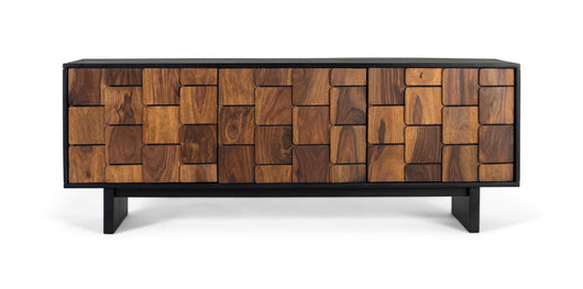 Mobile TV a 3 ante in legno di mango.