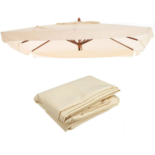 TELO RICAMBIO PER OMBRELLONE GIARDINO OASIS 3X2 3X3 3X4 ECRÙ COPERTURA ESTERNO 3 X 3