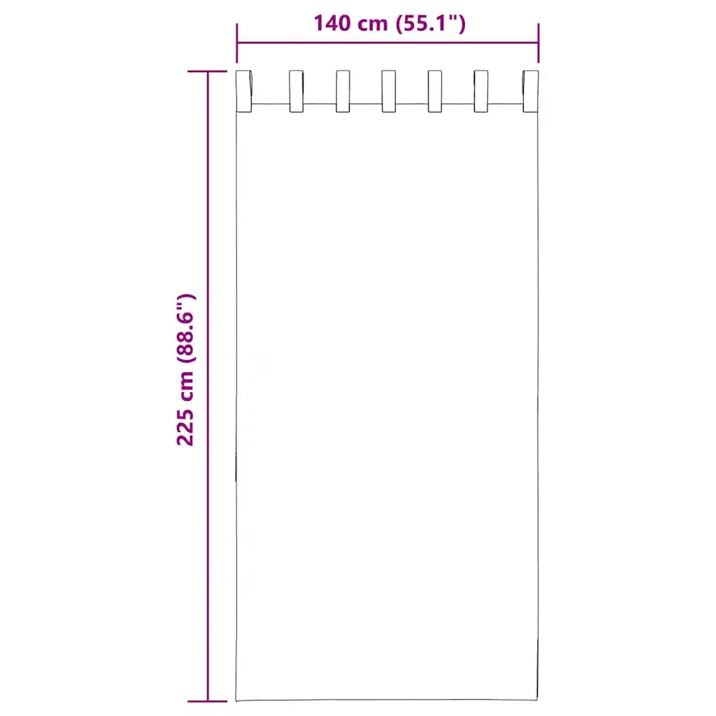 Tende in Voile con Tasche per Aste 2 pz Sabbia 4102218