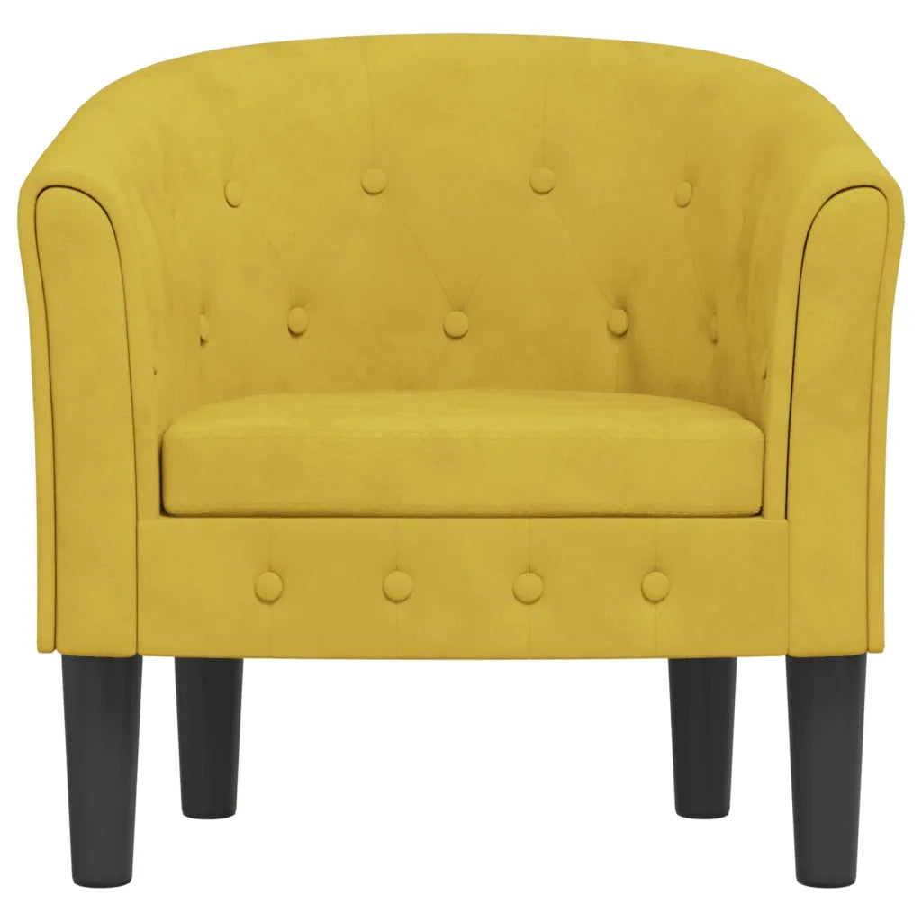 Divano Sedia-Poltrona Cabriolet Gialla in Velluto 865020