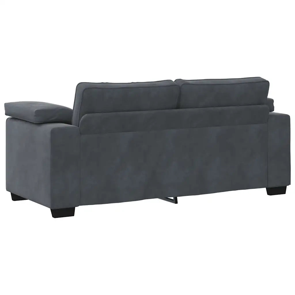 Divano Divanetto Grigio Scuro 180x77x82 cm in Velluto 4105268