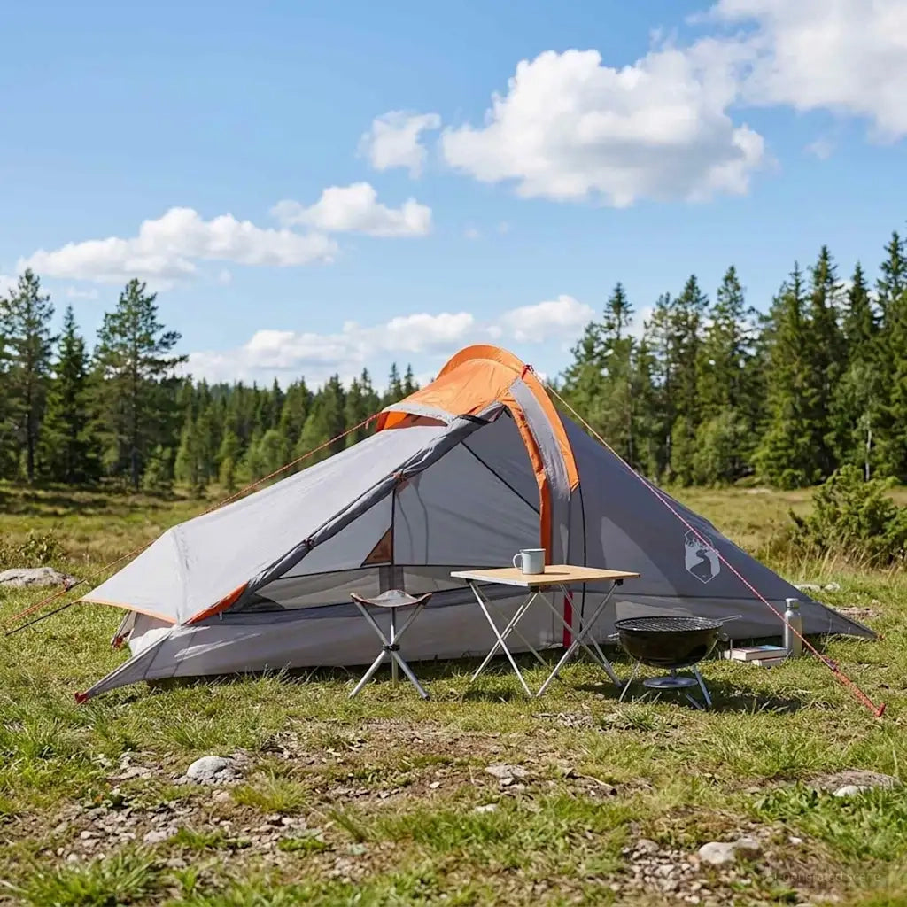 Tenda da backpacking Grigio e arancione 2 persone 42018576
