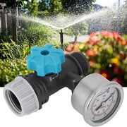 Regolatore di pressione per irrigazione con manometro - Valvola di riduzione di pressione - Regolatore di irrigazione per giardino - G3/4in vite interna - Regolazione semplice - Manubrio robusto - Regolatore di pressione