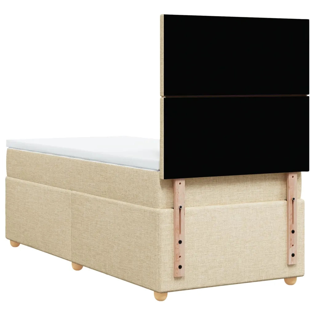 Giroletto a Molle con Materasso Crema 90x190 cm in Tessuto 3293433