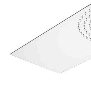 Soffione doccia ultrapiatto arrotondato a parete inox lucidato a specchio