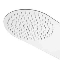 Soffione doccia ultrapiatto arrotondato a parete inox lucidato a specchio