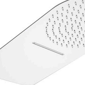 Soffione doccia ultrapiatto a parete in acciaio inox lucidato a specchio