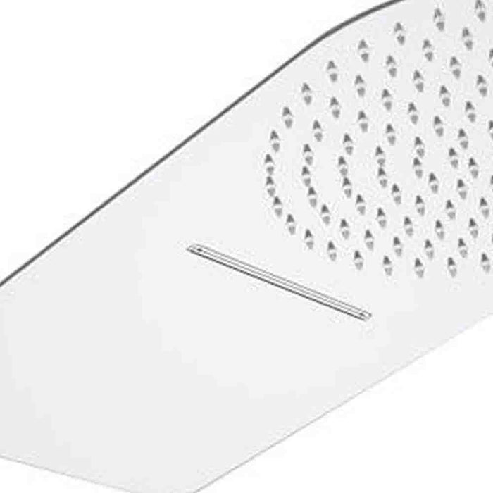 Soffione doccia ultrapiatto a parete in acciaio inox lucidato a specchio