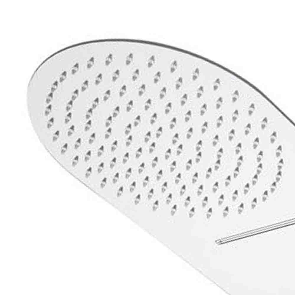 Soffione doccia ultrapiatto a parete in acciaio inox lucidato a specchio