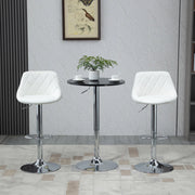 Tavolo bar rotondo regolabile in altezza con piano girevole, nero, Ø61x70-90 cm