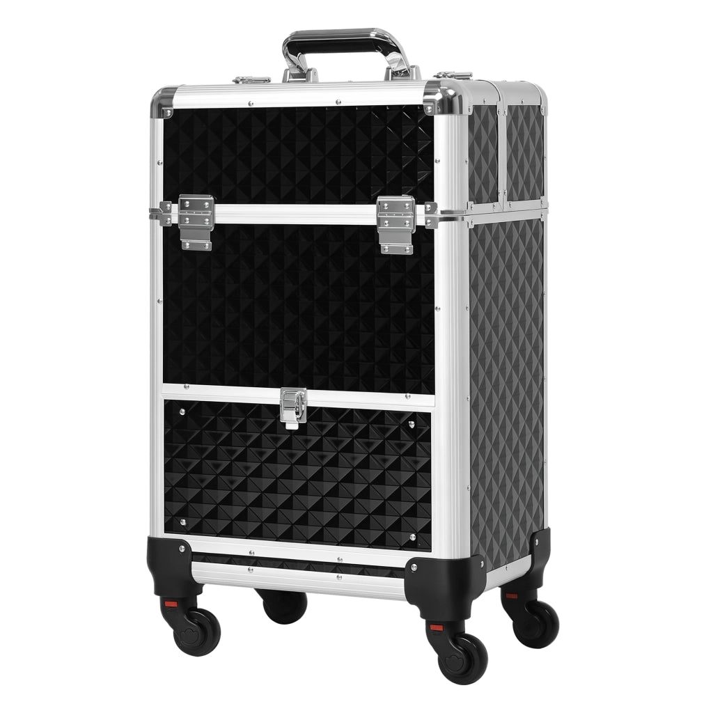 Maletta Trucco Professionale con Cassetto ¨C zephmum ¨C 34x25x62 cm Nero