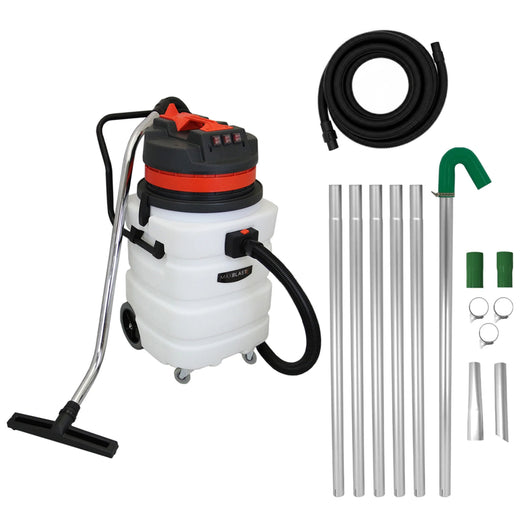 Aspirapolvere 90L secco/umido industriale con kit aste grondaie e tubo 5 m