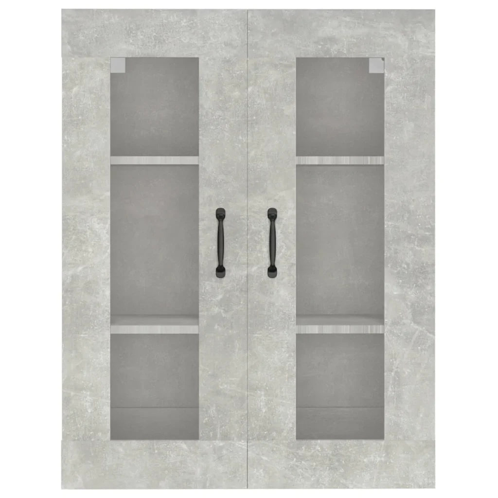 Mobile contenitore a parete pratico e dal design moderno 69 x 34 x 90 cm in legno grigio cemento 02_0048026