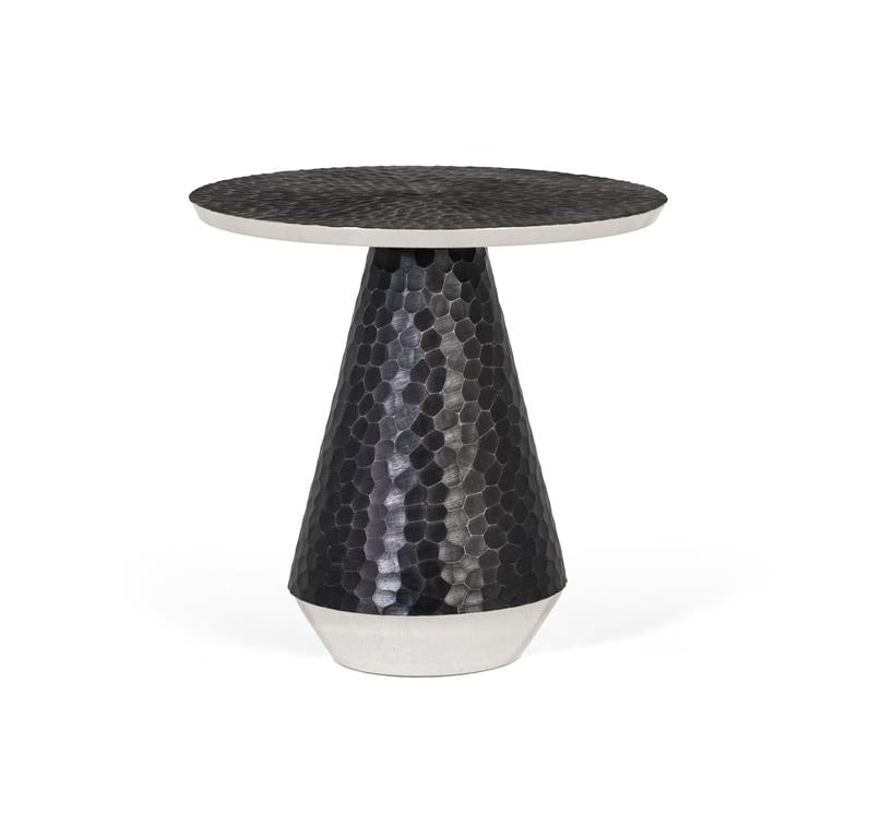 Tavolino rotondo in alluminio