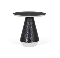 Tavolino rotondo in alluminio