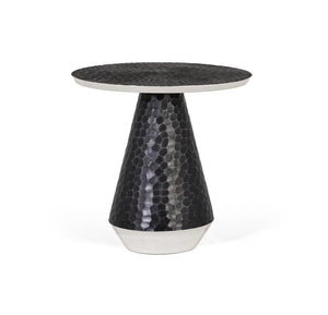 Tavolino rotondo in alluminio