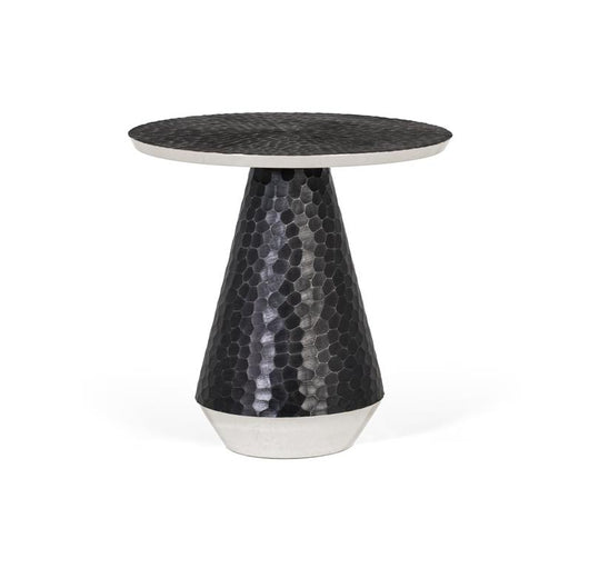 Tavolino rotondo in alluminio