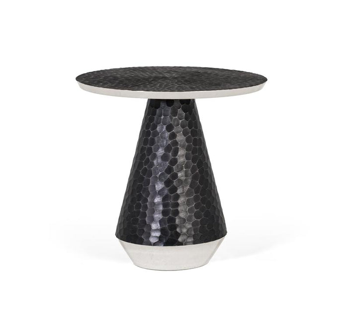 Tavolino rotondo in alluminio