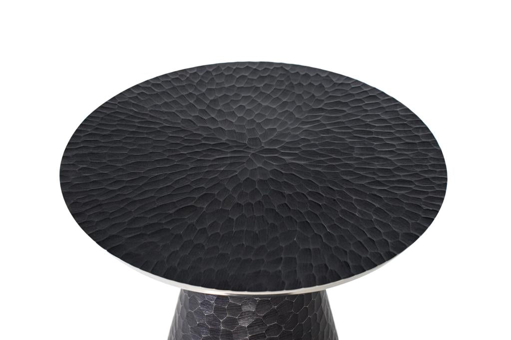 Tavolino rotondo in alluminio