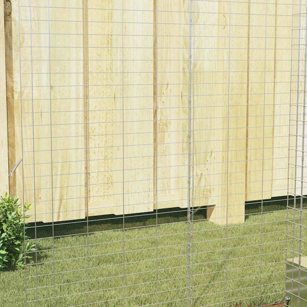 Gabbia per Conigli Argento 100 x 100 x 210 cm Acciaio zincato 42019240