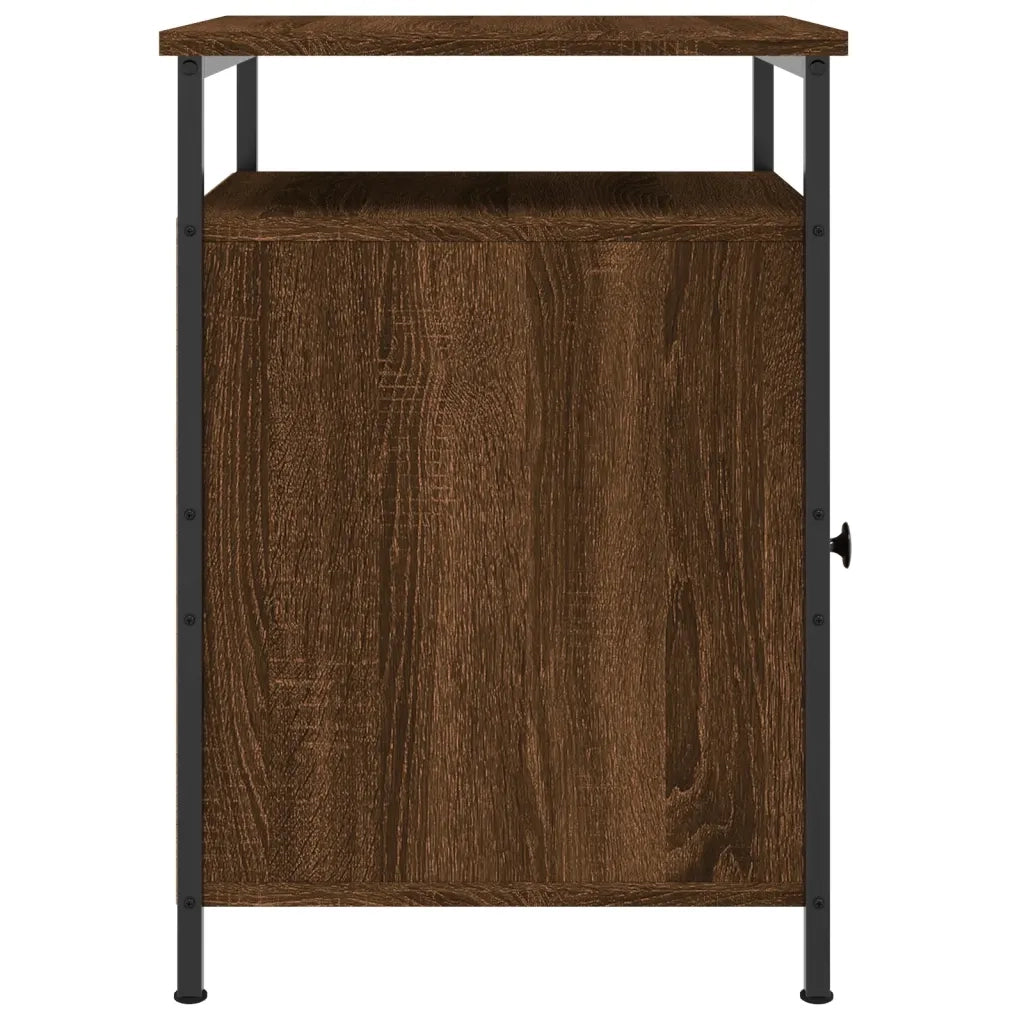 Set di 2 Comodini | Armadio da Notte | Mobiletto da notte Rovere Marrone 40x42x60 cm Legno Multistrato