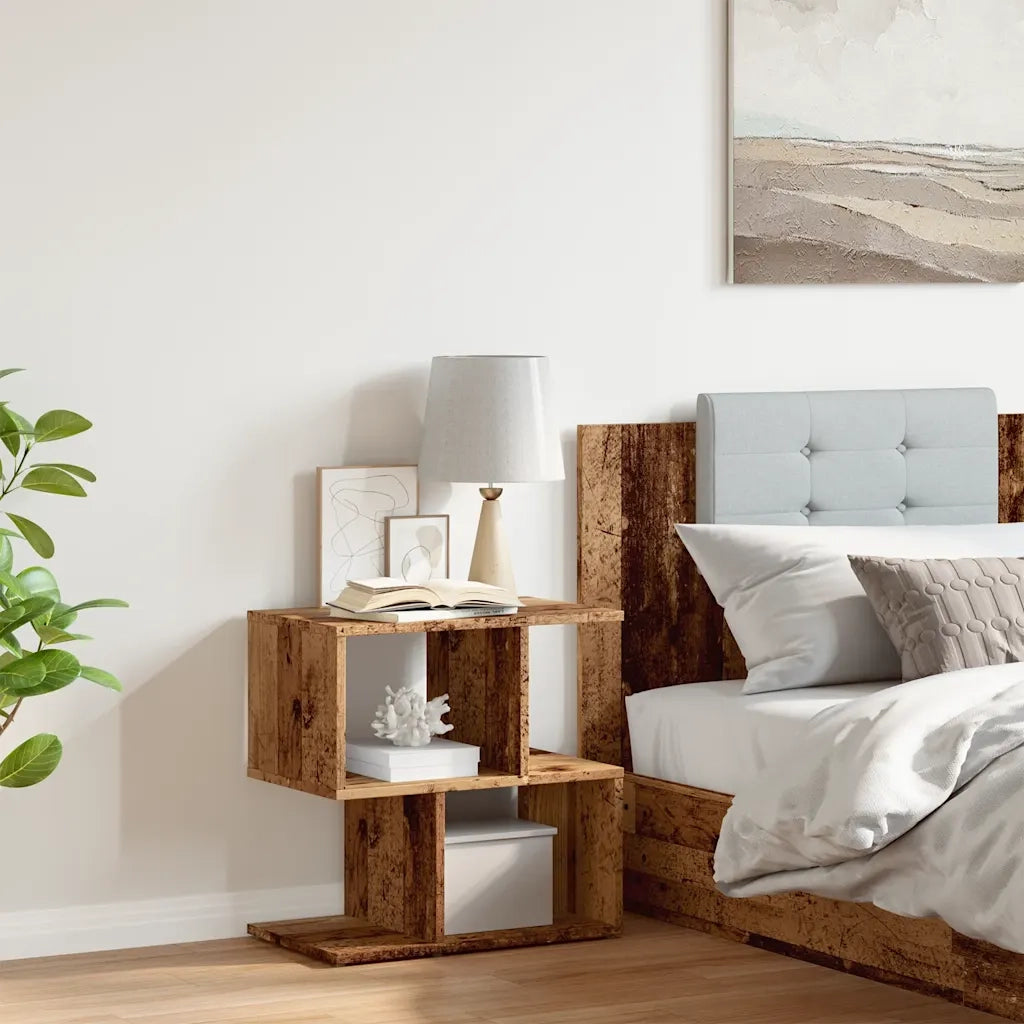 Comodino | Armadio da Notte | Mobiletto da notte Legno Vecchio 50x30x51,5 cm Legno Multistrato