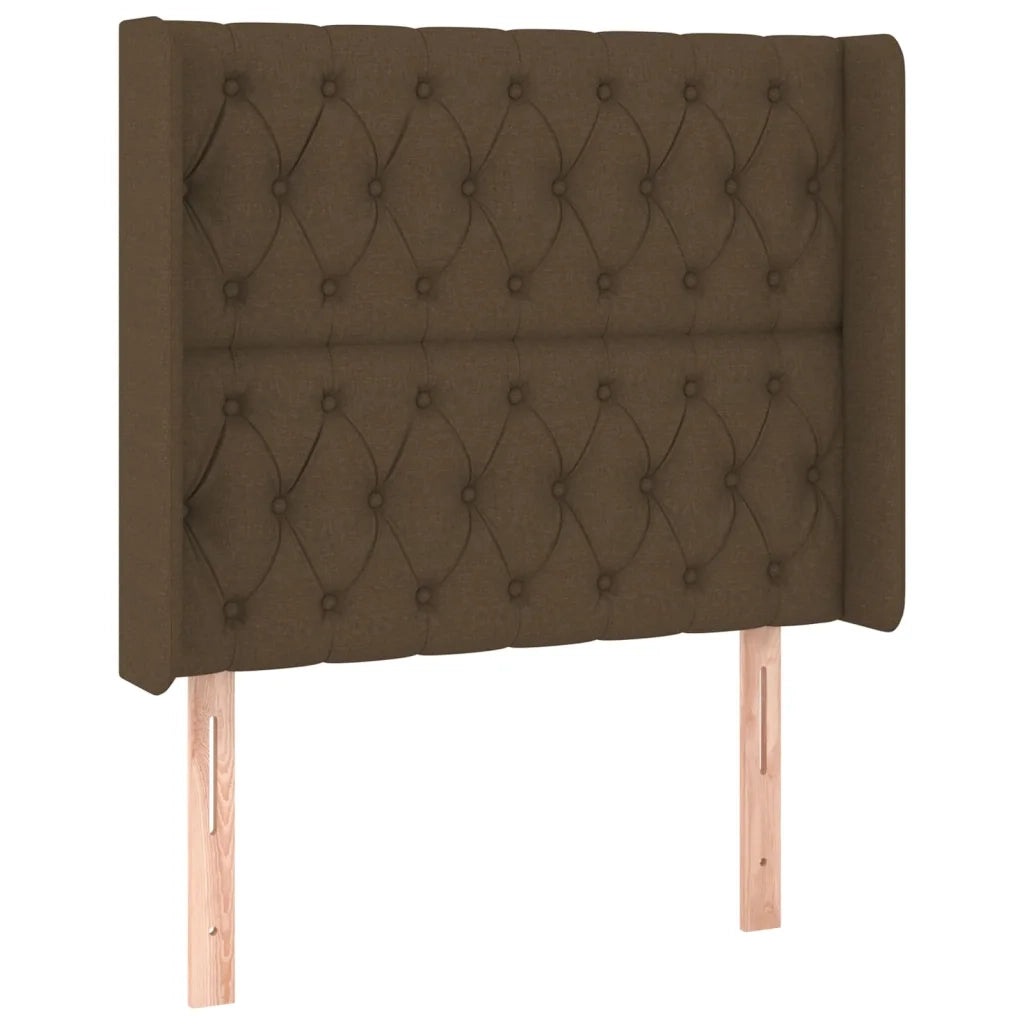 Letto a Molle Materasso e LED Marrone Scuro 90x190cm in Tessuto cod mxl 64977
