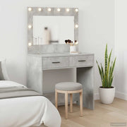 Tavolo da Trucco con cassetto Grigio cemento 78,5 x 41 x 135 cm 865031
