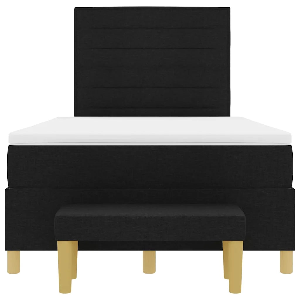 Letto a molle con testiera Nero 190 x 120 cm Tessuto 3344207