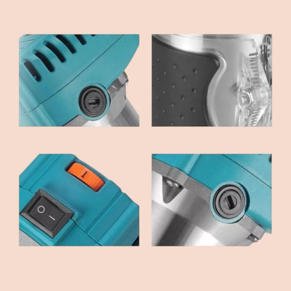 Fresatrice Verticale Elettrica 950W 6MM Rifilatore fresa per Legno Trimmer VP10801