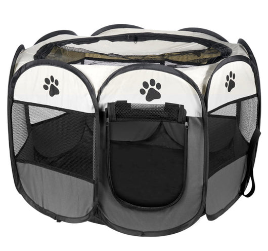 VALORA Box per cani/gatti - Recinto pieghevole ottagonale per animali domestici 74x74x43cm x 20
