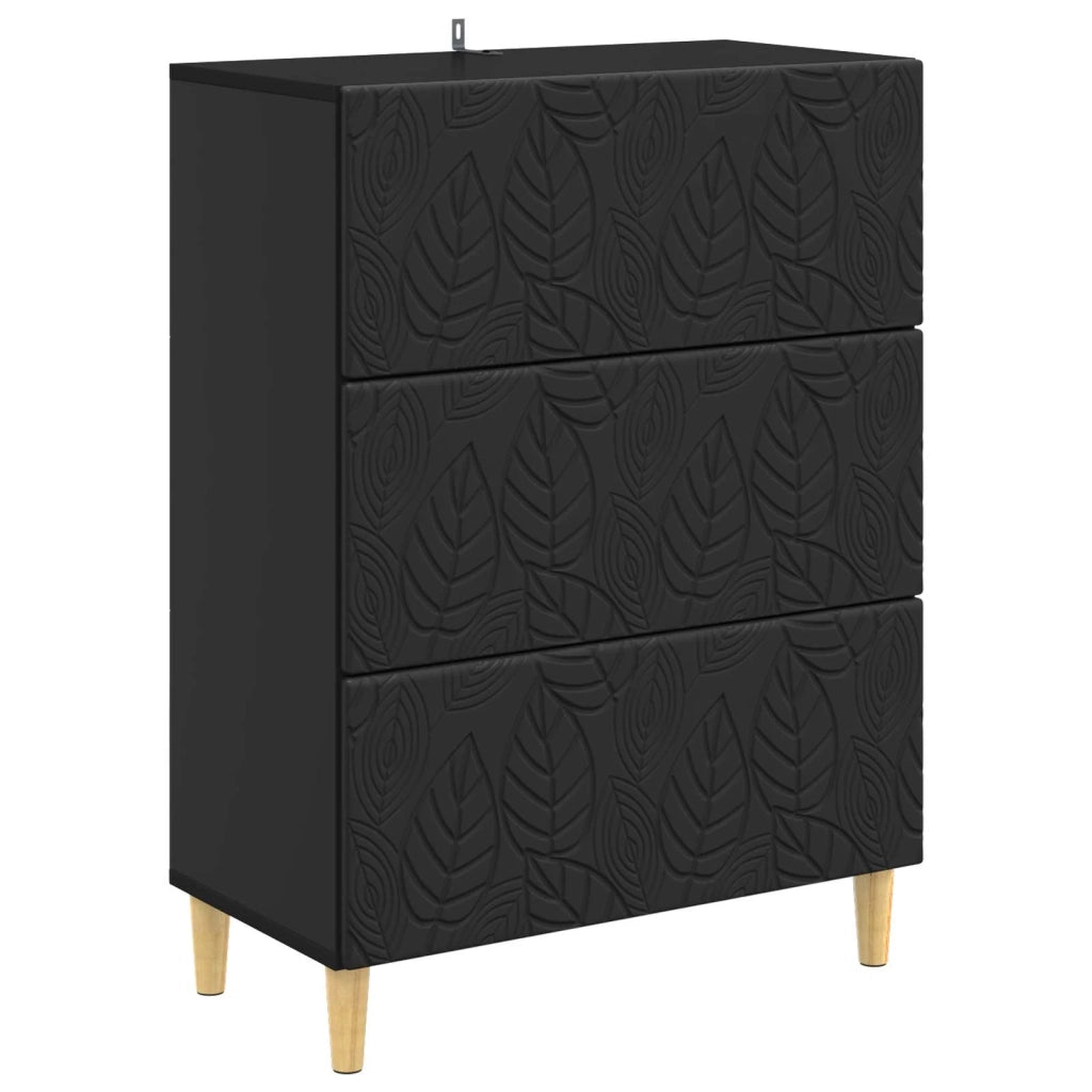 Mobile con Cassetti Nero 66 x 34,5 x 90 cm Legno ingegnerizzato 895066