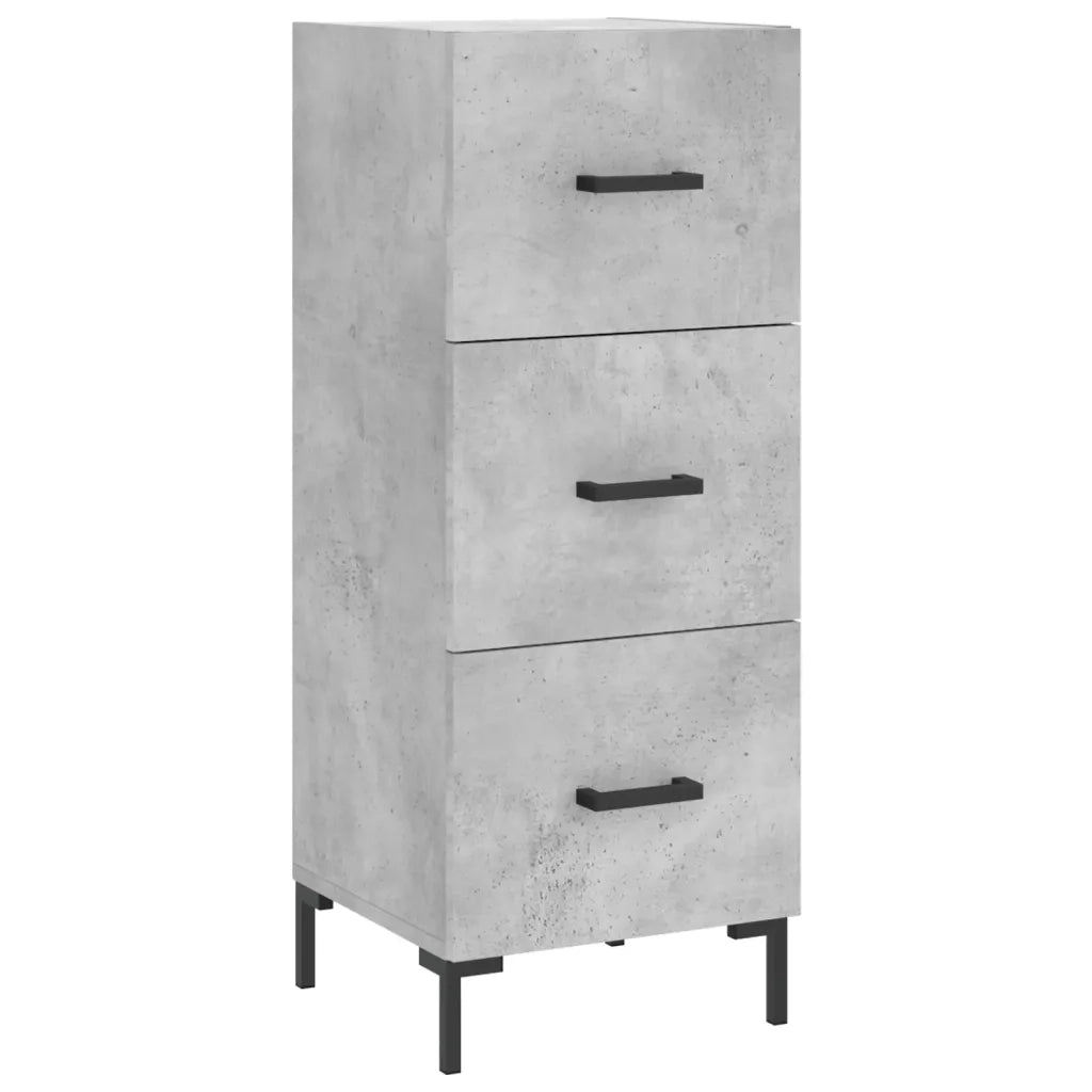 Credenza Grigio Cemento 34,5x34x90 cm in Legno Multistrato 828608