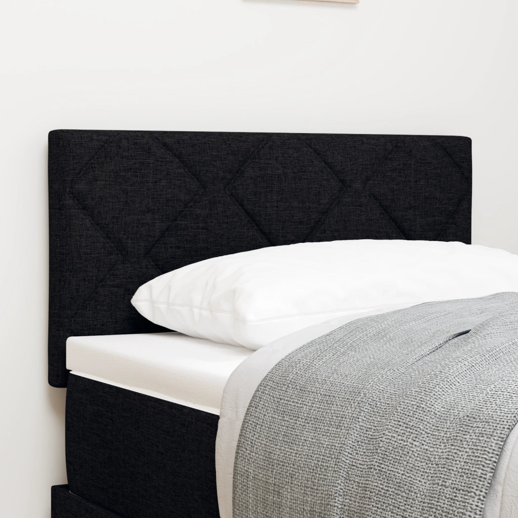 Testiera  Design a Blocchi Diamante Nera 80 cm Tessuto