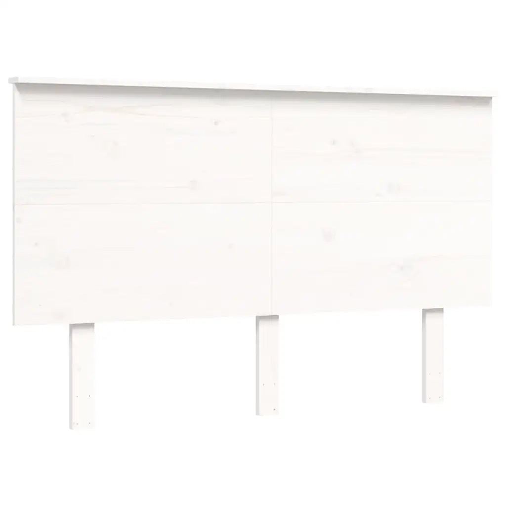 Letto matrimoniale | Letto per adulti | Letto per Anziani con Testiera Bianco 140x200 cm Legno Massello