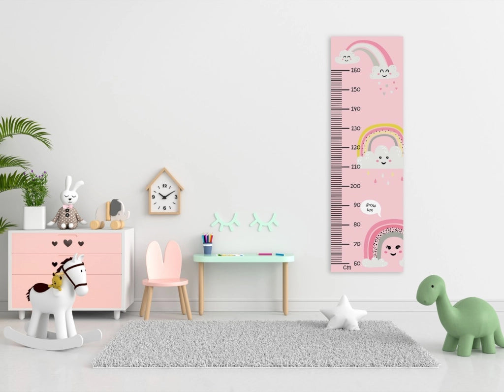 Metro Parete Misura Crescita Bambini in PVC 36x120 Cm Righello Grafico Altezza Muro Bimbi DIS_H
