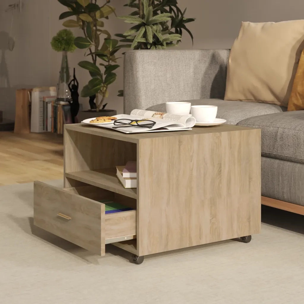 Tavolino da Salotto Rovere Sonoma 55x55x40 cm Legno Multistrato  cod mxl 6246