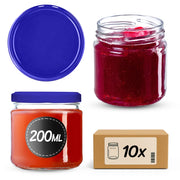 Barattoli per conserve KADAX Lerma 200ml 10 pezzi 66mm + coperchi "Blu navy"