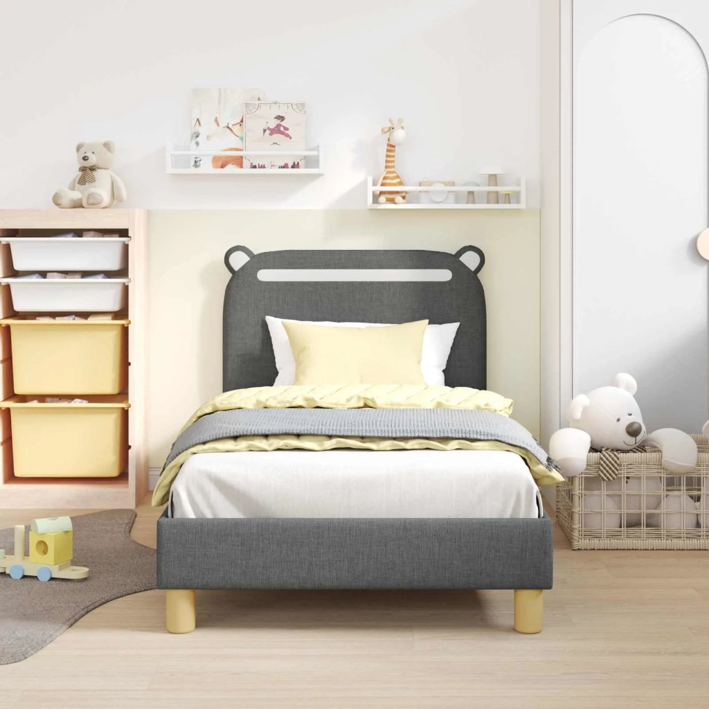 Struttura letto bambini con testata-Giroletto per bambini Grigio Scuro 80 x 160 cm 291332