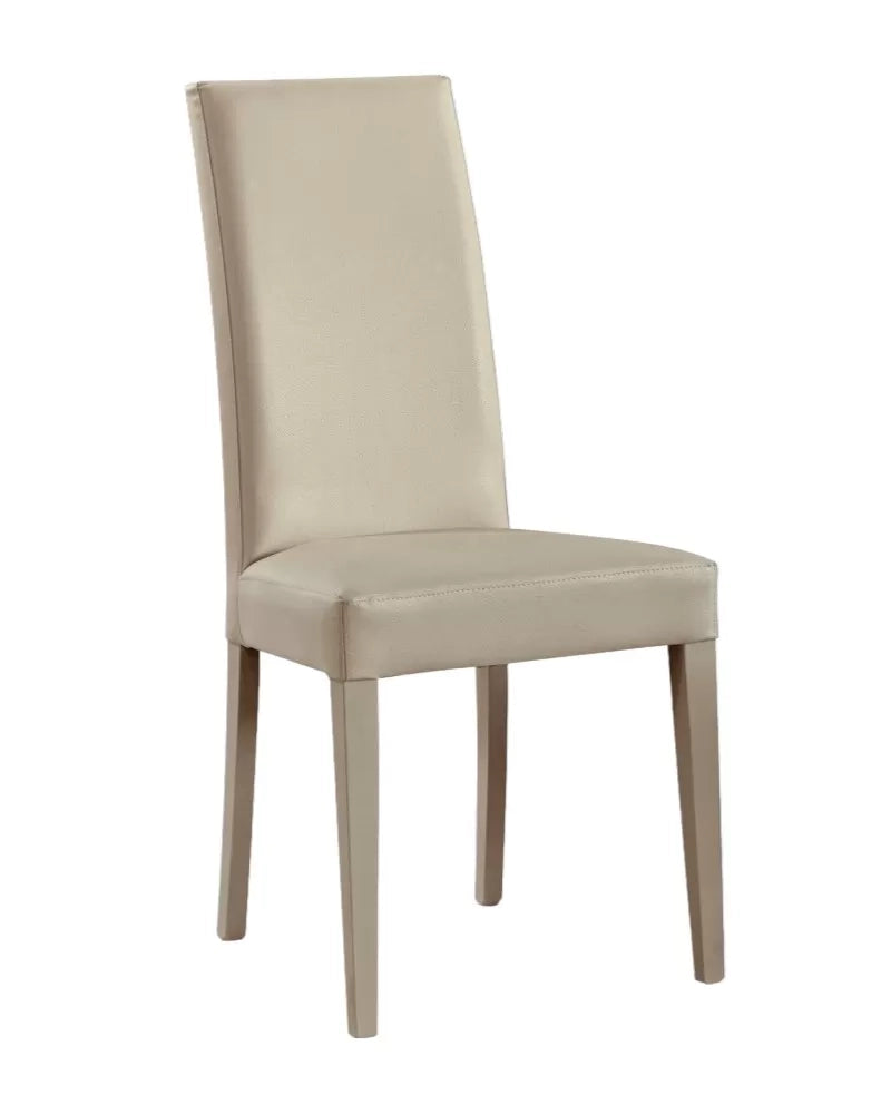 Set 2 sedie moderne legno ecopelle imbottita avorio (902) - Mobili 2G