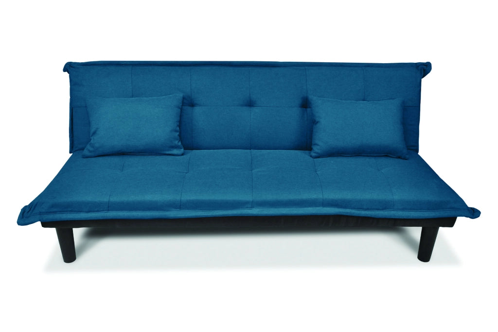 Divano letto clic clac, divanetto Russell in tessuto blu petrolio DL-RU27FB